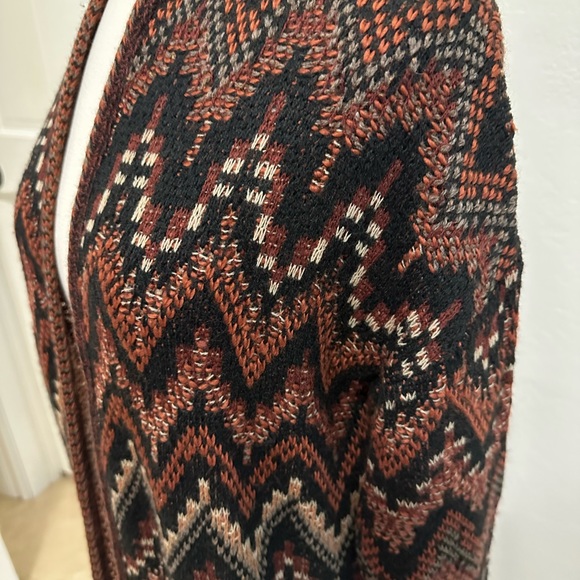 Lucky Brand Tribal Print Wool Blend Sweater Cardigan - Picture 7 of 9